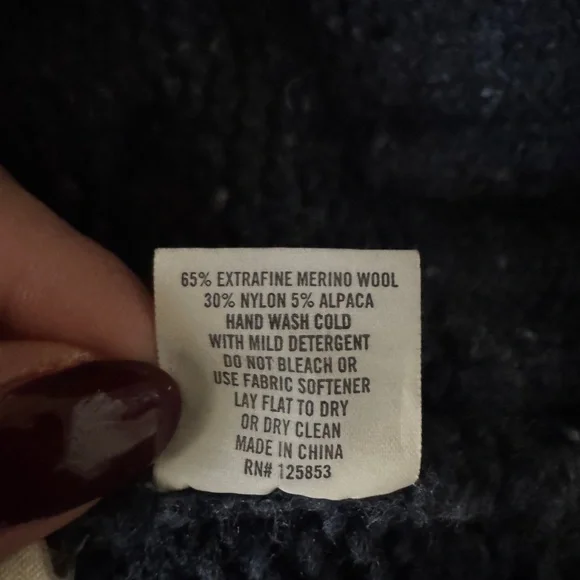 Taylor Stitch Topside Cable Knit Sweater – Navy Donegal (36 / XS) - Picture 7 of 7